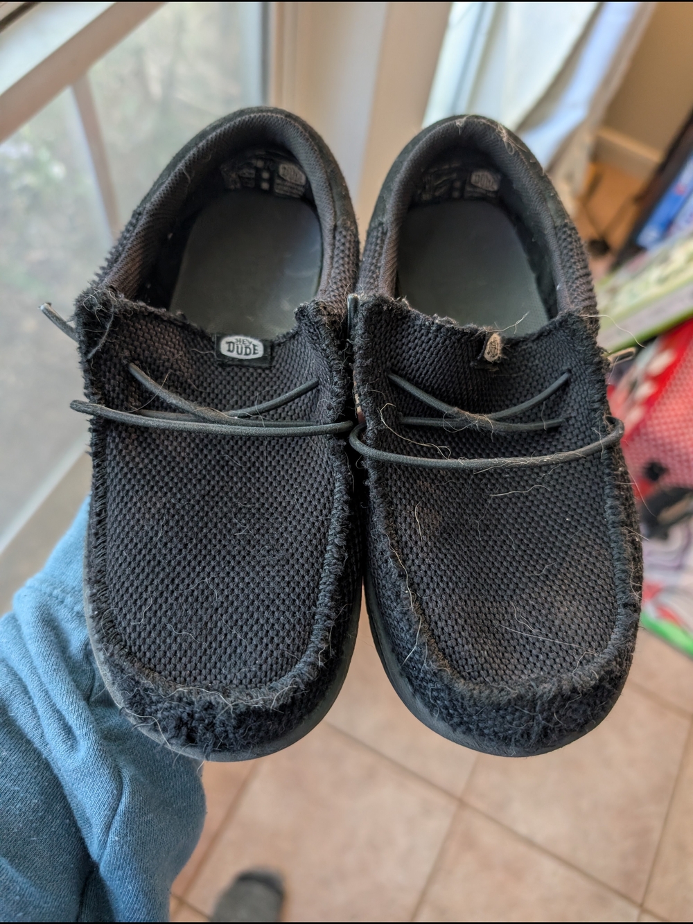 Hey Dude Kids Black Slip-On Loafers